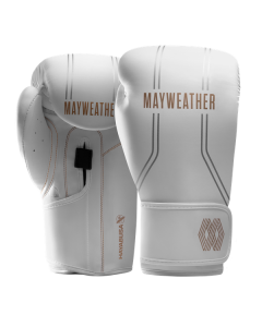 Hayabusa Mayweather Contender Boxing Gloves - White/Gold