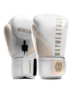 Hayabusa Mayweather Champ Boxing Gloves - White/Gold