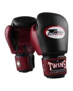 Twins Boxing Gloves - BGVL 3 - Black/ Wine red