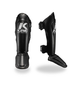 King Pro Boxing Muay Thai Shin Guards - SGL 7 - Black / White