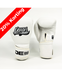 Danger Avatar Boxing Gloves - Leather - White