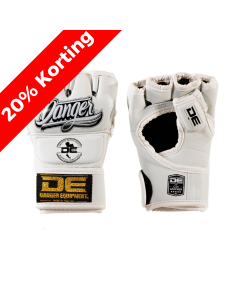 Danger Competition MMA Gloves - Semi-Leather - White