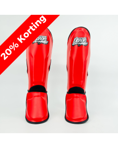 Danger Children's Shin Guards - PU - Red