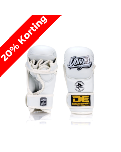 Danger MMA Sparring Gloves - semi leather - White