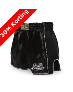 Danger Muay Thai Shorts Low Waist - Satin - Black