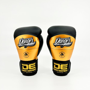 Danger Reborn Boxing Gloves - microfiber - Black/Gold
