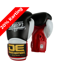 Danger Rocket 5.0 Boxing Gloves - Leather - Black/White/Red