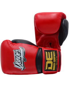 Danger Rocket Boxing Gloves - Leather - Red