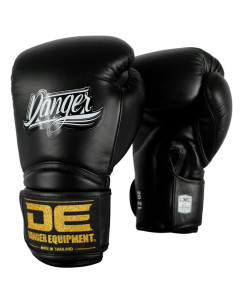 Danger Rocket Boxing Gloves - Leather - Black