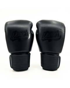 Danger Supermax Boxing Gloves - Black Edition - Leather - Black