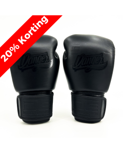 Danger Supermax Boxing Gloves - Black Edition - Leather - Black