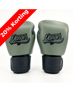 Danger Supermax Boxing Gloves - Army Edition - Leather - Army Green