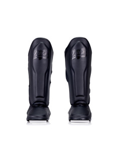 Danger Supermax Shin Guards - Black Edition - Leather - Black