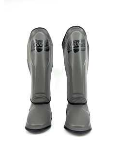 Danger Supermax Shin Guards - Grey Edition - Leather - Grey