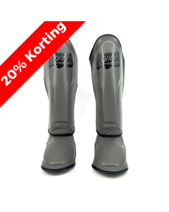 Danger Supermax Shin Guards - Grey Edition - Leather - Grey