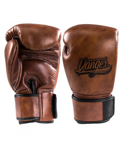 Danger Thai Legend Boxing Gloves - Leather - Brown Retro Look