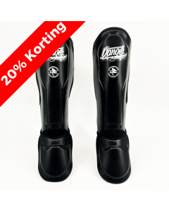 Danger Thai Pro Shin Guards - Leather - Black