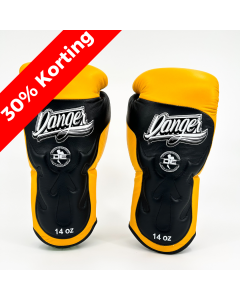 Danger Ultimate Fighter Boxing Gloves - Leather - Yellow/Black