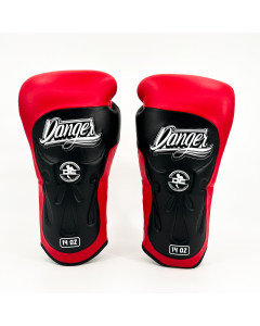 Danger Ultimate Fighter Boxing Gloves - Leather - Red/Black