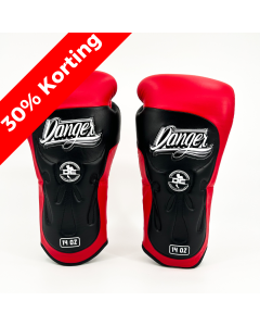 Danger Ultimate Fighter Boxing Gloves - Leather - Red/Black