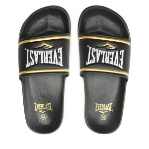Everlast Side Slippers - Black/Gold