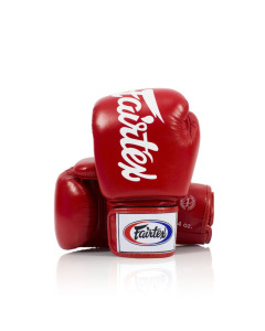 Fairtex Deluxe "Tight-Fit" Boxing Gloves - Red