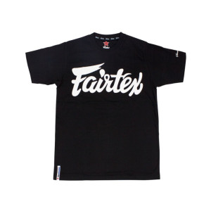Fairtex TS7 Fairtex Script T-Shirt - Black - White print