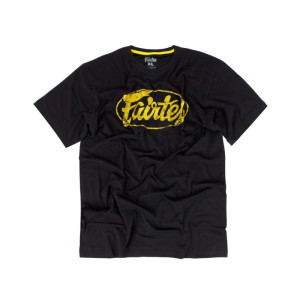 Fairtex TST148 Logo T-Shirt - Black - Gold Print