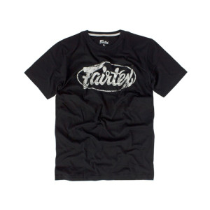 Fairtex TST148 Logo T-Shirt - Black - Silver print