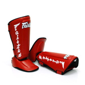 Fairtex Twister - Detachable In-Step Shin Pads - Red