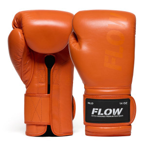 Flow - Challenge Boxhandschuhe - Echtes Leder - Orange