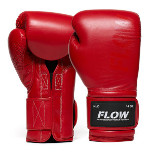Flow - Challenge Boxhandschuhe - Echtes Leder - Rot