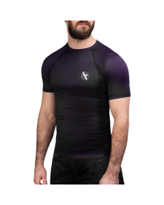 Hayabusa Fusion Short Sleeve Rashguard - Black / Purple