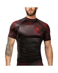 Hayabusa Geo Short Sleeve Rashguard - Black / Red