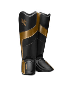 Hayabusa T3 Full-Back Shinguards - Black / Gold