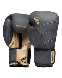 Hayabusa T3 LX Boxing Gloves - Obsidian / Gold