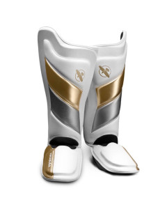 Hayabusa T3 Striking Shin Guards - White / Gold