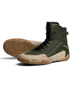 Hayabusa Talon Boxing Shoes - Unisex - Green/Brown