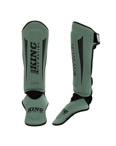 King Pro Boxing Muay Thai Shin Guards - Revo - Olive