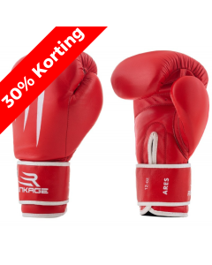 Rinkage Ares Boxing Gloves - Leather - Red