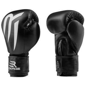 Rinkage Ares Boxing Gloves - Leather - Black