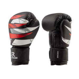 Rinkage Heritage Boxing Gloves - Carbon - Black/Red/White