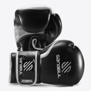 Sanabul Essential Gel Boxing Gloves - Black, Silver