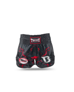 Twins Special x Booster TBT07 Muay Thai Shorts - Black/Red