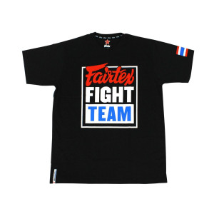 Fairtex Fight Team T-Shirt - Black - print White/Red/Blue