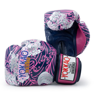 Yokkao - Limited Edition - Hawaii Boxing Gloves - Genuine Leather - Blue Depths