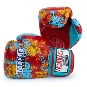 Yokkao - Limited Edition - Hawaii Boxing Gloves - Genuine Leather - Red