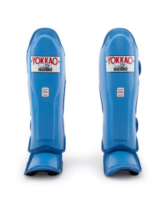 Yokkao Matrix Shinguards - Leather - Blue Nobility