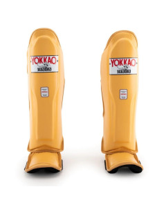 Yokkao Matrix Shin Guards - Leather - Mango