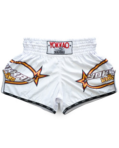 Yokkao Vertical Carbon Fit Shorts - Satin Blend - White